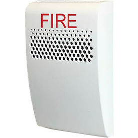 Edwards Signaling EG1AWF Genesis Wall Temp Horn-Strobes Hi-Lo White Marked Fire