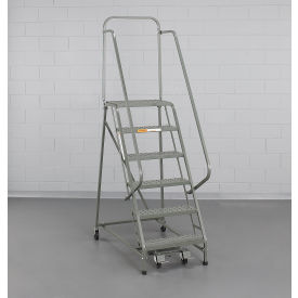 EGA Steel Industrial Rolling Ladder 5-Step, 24 EGA Steel Industrial Rolling Ladder 5-Step, 24