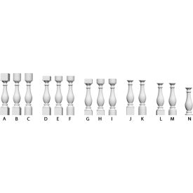 Ekena FiberThane Legacy Baluster BAL05X28LG-C, 5 Ekena FiberThane Legacy Baluster BAL05X28LG-C, 5