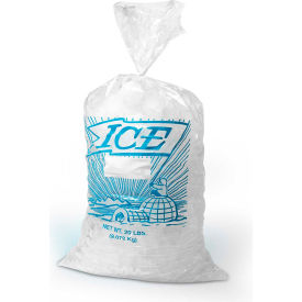 Printed Metallocene Ice Bags W/ Drawstring, 11-1/2