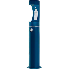Elkay LK4400BF Outdoor Tubular Pedestal Bottle Filling Station Blue