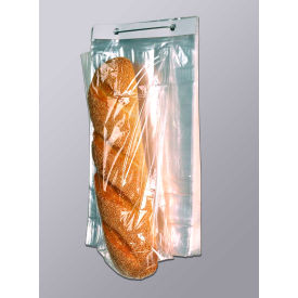 Elkay Plastics Company Inc P10F0914+4BGW Co Extruded Bottom Gusset Poly Bags On Wicket Dispenser, 9"W x 14"L, 1 Mil, Clear, 1000/Pack image.