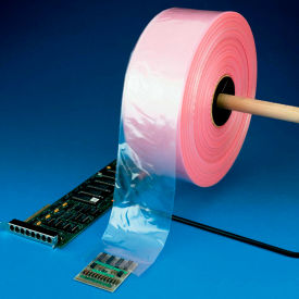 Elkay Plastics Company Inc T4-04060 Anti Static Poly Tubing, 4"W x 500L, 6 Mil, Pink, 1 Roll image.