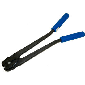 Encore Packaging Llc EP-1800-58 Encore Packaging Front Action Double Notch Sealer for 5/8" Strap Width, 14"L x 1"H, Blue/Silver image.