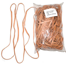 Encore Packaging Llc EP-4214 Encore Packaging Large Rubber Bands, 1/4"W x 14" Circumference, Crepe, Approximately 45 Bands image.