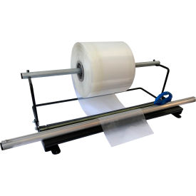 Encore Packaging Llc EP-725-36 Encore Packaging Poly Tubing Dispenser with Slide Cutter for 36" Rolls, 49"L x 16"W x 7-1/2"H, Black image.