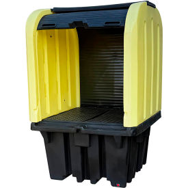 ENPAC IBC Roll Top Hardcover Spill Pallet with Drain Yellow/Black 
