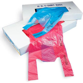 Elkay Plastics Company Inc CT1423B T Shirt Bags In Dispenser Carton, 9"W x 5"D x 23"L, .6 Mil, Blue, 1000/Pack image.