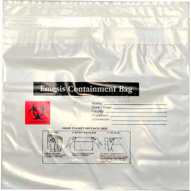 Elkay Plastics Company Inc ECM1010 Emesis Containment Bags, 10-1/4"W x 2-1/2"D x 10-1/4"L, 2.4 Mil, Opaque, 1000/Pack image.