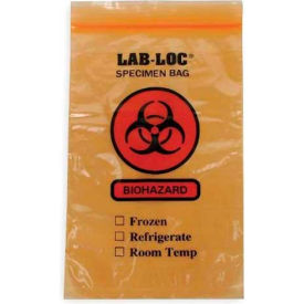Reclosable 3-Wall Specimen Transfer Bag (Biohazard), 6