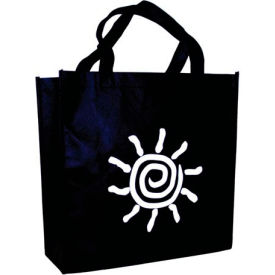 Non-Woven Polypropylene Bag - Standard Grocery Size With Sun Print 13-1/2 x 12-1/2 x 8-1/2 100 Pack 