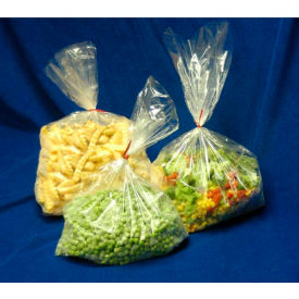 Elkay Plastics Company Inc P10F0822+3BG Co Extruded Bottom Gusset Poly Bags, 8"W x 22"L, 1 Mil, Clear, 1000/Pack image.