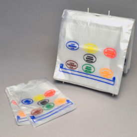 Elkay Plastics Company Inc PCAD1085 Saddle Pack Printed Portion Control Bags, All Days/7 Colors, 10"W x 8-1/2"L, .5 Mil, 2000/Pack image.