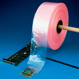 LK® Anti Static Poly Tubing 18"W x 500L 6 Mil Pink 1 Roll 