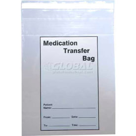 Elkay Plastics Company Inc TE20F0810M Tamper Evident Medication Transfer Bags, 8"W x 10"L, 2 Mil, Clear, 1000/Pack image.