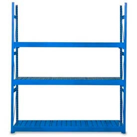Equipto 1016D42A-BL Equipto V-Grip 3 Level, Bulk Storage Rack, Steel Deck, Add On, 48"W x 24"D x 72"H, Regal Blue image.