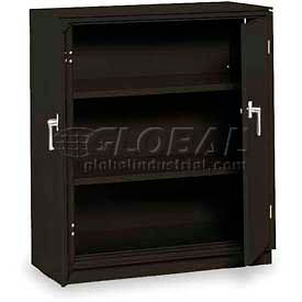 Equipto 1700-BK Equipto Counter High Cabinet, 36"W x 18"D x 42"H, Textured Black image.