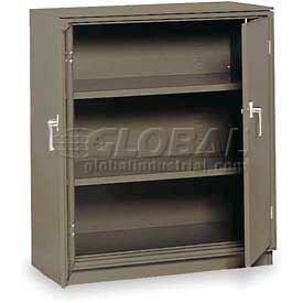 Equipto 1700-GY Equipto Counter High Cabinet, 36"W x 18"D x 42"H, Smooth Office Gray image.