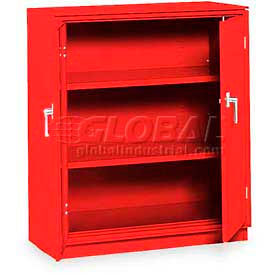 Equipto 1700-RD Equipto Counter High Cabinet, 36"W x 18"D x 42"H, Textured Cherry Red image.