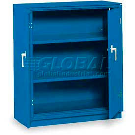 Equipto 1705-BL Equipto Counter High Cabinet, 36"W x 24"D x 42"H, Textured Regal Blue image.