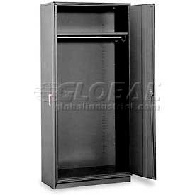 Equipto 1712-BK Equipto Wardrobe Cabinet, 36"W x 18"D x 78"H, Textured Black image.