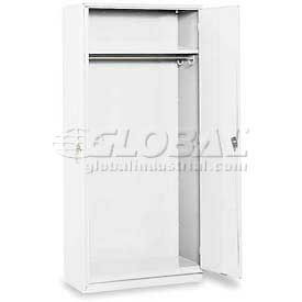Equipto 1712-WH Equipto Wardrobe Cabinet, 36"W x 18"D x 78"H, Smooth Reflective White image.