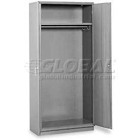 Equipto 1717-GY Equipto Wardrobe Cabinet, 36"W x 24"D x 78"H, Smooth Office Gray image.