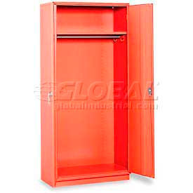 Equipto 1717-RD Equipto Wardrobe Cabinet, 36"W x 24"D x 78"H, Textured Cherry Red image.