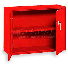 Equipto 1730-RD Equipto Desk High Cabinet, 36"W x 18"D x 29"H, Textured Cherry Red image.