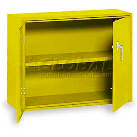 Equipto 1734-YL Equipto Handy Cabinet w/1 Shelf, 30"W x 13"D x 27"H, Textured Safety Yellow image.