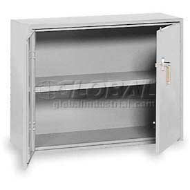 Equipto 1734DILG Equipto Handy Cabinet w/1 Shelf & Lower Handle Placement, 30"W x 13"D x 27"H, Textured Dove Gray image.