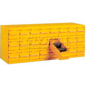 Equipto 22-YL Equipto Cabinet w/18 Drawers, 34-1/8"W x 18"D x 13-5/8"H, Textured Safety Yellow image.