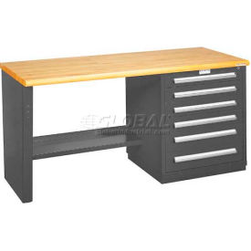 Modular Drawer Bench - 6' - One Modular Cabinet, Office Gray Modular Drawer Bench - 6' - One Modular Cabinet, Office Gray