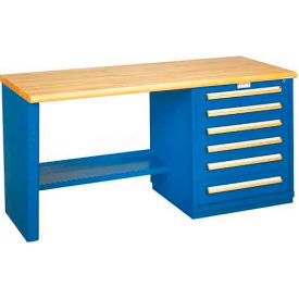 Equipto 2576-8W-BL Modular Drawer Bench - 8 - One Modular Cabinet, Blue image.