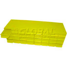 Equipto 3426-YL Equipto Cabinet w/12 Extra Wide Drawers, 34-1/8"W x 12"D x 13-5/8"H, Textured Safety Yellow image.
