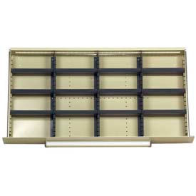 Equipto 4174F15-GY Equipto Modular Drawer Divider Set For Drawer 36" W X 18" D X 45" H- 16 Compartments, Office Gray image.
