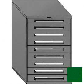 Equipto 4411-4101-GN Equipto 30"W Modular Cabinet 9 Drawers No Divider, 44"H & Lock, Keyed Diff, Textured Evergreen image.