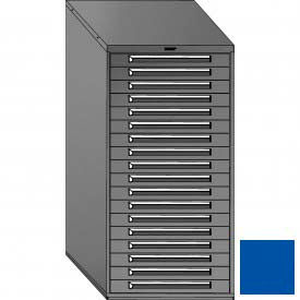 Equipto 4420-01-BL Equipto 30"W Modular Cabinet 18 Drawers w/Dividers, 59"H, No Lock-Textured Regal Blue image.