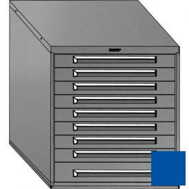 Equipto 4430-BL Equipto 30"W Modular Cabinet 33-1/2"H, 9 Drawers No Divider, No Lock-Textured Regal Blue image.