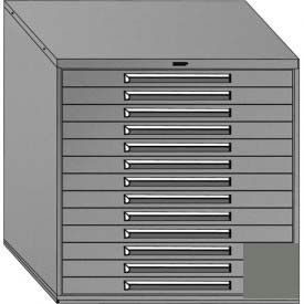 Equipto 4470-GY Equipto 45"W Modular Cabinet 44"H, 13 Drawers No Divider, No Lock-Smooth Office Gray image.