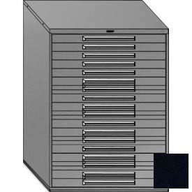 Equipto 4480-BK Equipto 45"W Modular Cabinet 18 Drawers No Divider, 59"H, No Lock-Textured Black image.