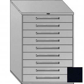 Equipto 4482-BK Equipto 45"W Modular Cabinet 9 Drawers No Divider, 59"H, No Lock-Textured Black image.
