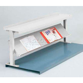 Equipto 452T72-WH Equipto® Steel Riser W/ 2 Shelves, 72"W x 13-1/2"D, White image.