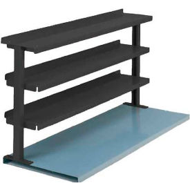 Equipto 463T60-BK Equipto® Steel Riser W/ 3 Shelves, 60"W x 13-1/2"D, Black image.