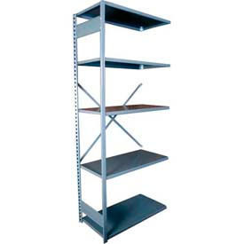 Equipto 663W5A-GY Equipto V-Grip 5 Level, Bulk Storage Rack, Steel Deck, Add On, 48"W x 18"D x 84"H, Smooth Office Gry image.