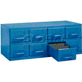 Equipto 8-BL Equipto Cabinet w/8 Drawers, 23"W x 12"D x 9-3/8"H, Textured Regal Blue image.