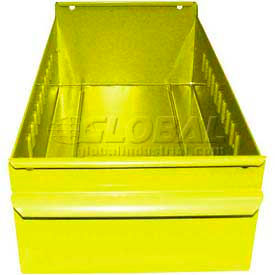 Equipto 8539-YL Equipto Individual Metal Shelf Drawer, 4-1/4"W x 17"D x 3-1/8"H, Textured Safety Yellow image.