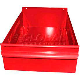 Equipto 8553-RD Equipto Individual Metal Shelf Drawer, 8-3/8"W x 11"D x 3-1/8"H, Textured Cherry Red image.