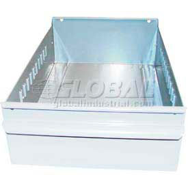 Equipto 8553-WH Equipto Individual Metal Shelf Drawer, 8-3/8"W x 11"D x 3-1/8"H, Smooth Reflective White image.