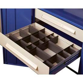 Equipto S8611H-GN Equipto Wide Drawer / Bolted Shelving 36"W X 24"D X 4 1/2"H 400lb Capacity, Textured Evergreen image.
